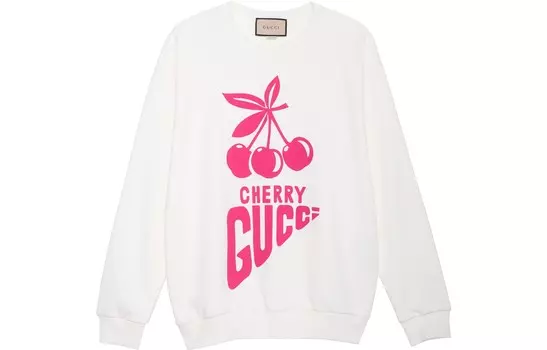Толстовка женская Gucci Cherry-motif, белый