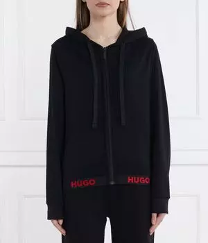 Толстовка женская Hugo Bodywear на молнии с капюшоном, черный