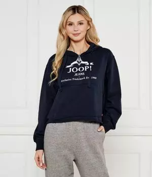 Толстовка женская Joop! Jeans с надписью и воротником на молнии, синий
