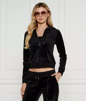 Толстовка женская Juicy Couture короткая на молнии, черный
