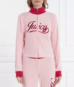 Толстовка женская Juicy Couture Lelu на молнии в стиле ретро, розовый
