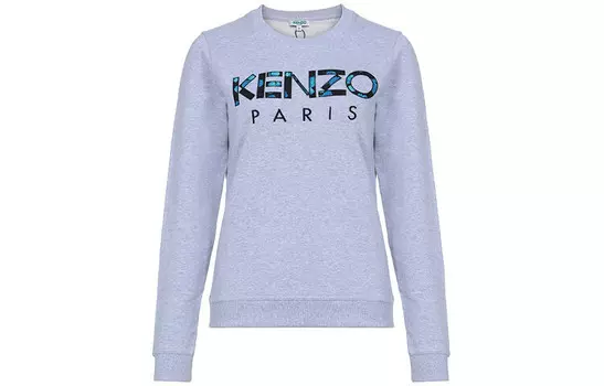 Толстовка женская Kenzo с логотипом, светло-серый