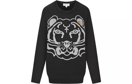 Толстовка женская Kenzo с объемным принтом, черный