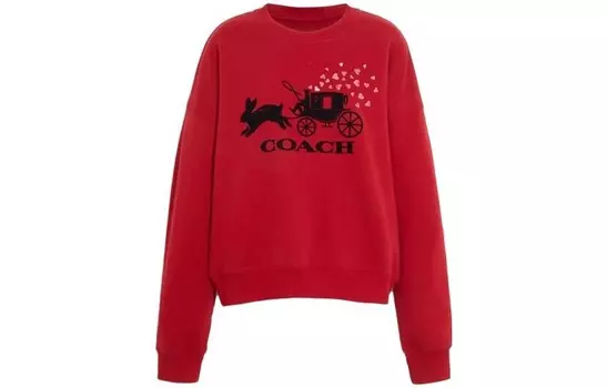 Толстовка женская красная Coach