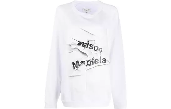 Толстовка женская Maison Margiela с принтом, белый