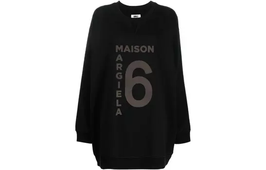 Толстовка женская Mm6 Maison Margiela с принтом, черный