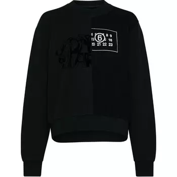 Толстовка женская Mm6 Maison Margiela с рисунком, черный
