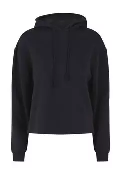 Толстовка женская, на кулиске, на манжетах в рубчик PIECES, черный