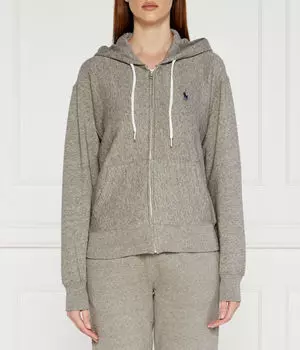Толстовка женская Polo Ralph Lauren на молнии и с капюшоном, серый