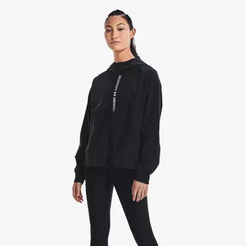 Толстовка женская тканая куртка на молнии во всю длину Under Armour, черный