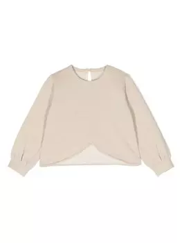 Толстовка Zhoe & Tobiah с асимметричным подолом и металлизированными нитями, серый