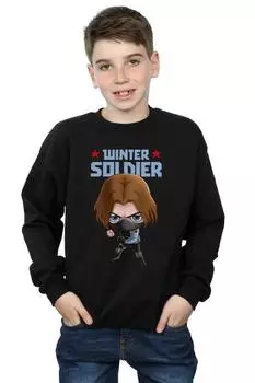 Толстовка «Зимний солдат» Bucky Toon Marvel, черный