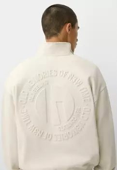 Толстовка ZIP Bershka, бежевый