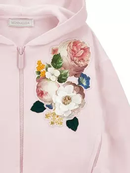 Толстовка ZIP FELPA Monnalisa, розовый