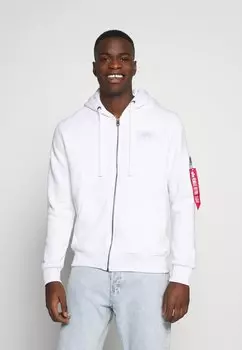 Толстовка ZIP HOODY Alpha Industries, цвет white