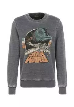 Толстовка Звездные войны Империя наносит ответный удар ретро X-Wing в неподвластном времени дизайне Re:Covered, серый