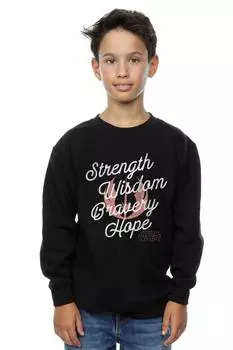 Толстовка «Звездные войны. Скайуокер. Восхождение: сила, мудрость, храбрость, надежда» Star Wars, черный