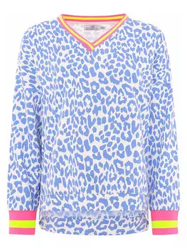 Толстовка Zwillingsherz Leo allover Neon Kante, синий