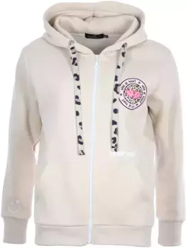 Толстовка Zwillingsherz с капюшоном и завязками леопардового принта, бежевый