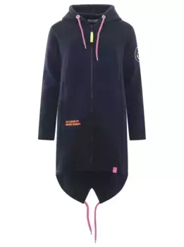 Толстовка Zwillingsherz с капюшоном, принтом на спине и меньшими принтами спереди, цвет морской волны