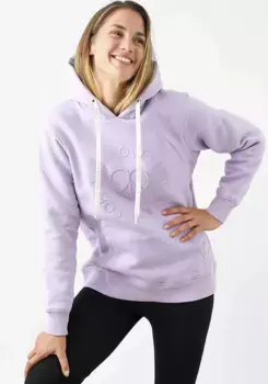 Толстовка Zwillingsherz с капюшоном, шнур с надписью, цвет Flieder