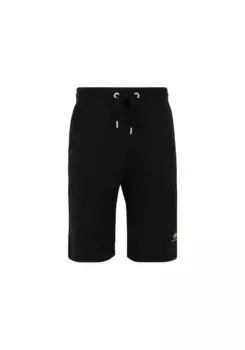 Толстовки Alpha Industries " Alpha Industries Мужчины - Шорты Basic Short SL с принтом из фольги", цвет Black/Yellow Gold