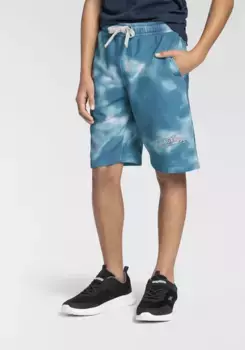Толстовки-бермуды KangaROOS "Кенгуру для мальчиков", с принтом в стиле батик по всей поверхности, синий