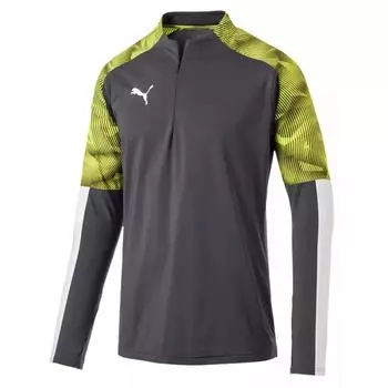 Толстовки Cup 1/4 Zip Fleece Training Top PUMA, серый желтый
