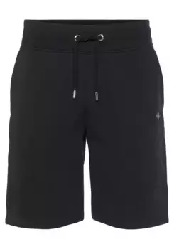 Толстовки-ганты "REG SHIELD SWEAT SHORTS" с небольшой вышивкой логотипа под боковым карманом Gant, черный