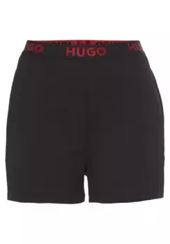 Толстовки HUGO Underwear "SPORTY LOGO_SHORTS 10249156 01", с эластичным поясом с логотипом Hugo, черный