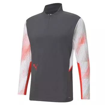 Толстовки Individual Cup Training 1/4 Zip Sweat PUMA, серый красный