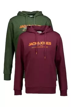 Толстовки из хлопка с логотипом - 2 шт Jack & Jones