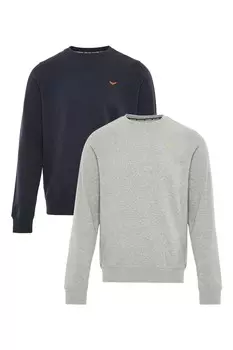 Толстовки с круглым вырезом 2 упаковки Threadbare, серый