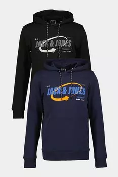 Толстовки с логотипом - 2 шт Jack & Jones, черный
