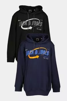 Толстовки с логотипом - 2 шт Jack & Jones, черный