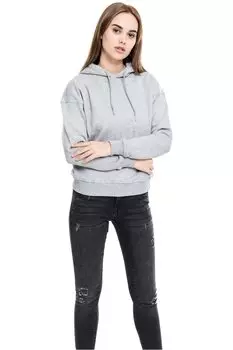 Толстовки с заниженными рукавами Urban Classics, серый