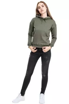 Толстовки с заниженными рукавами Urban Classics, зеленый