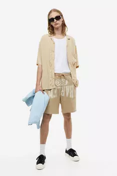 Толстовки свободного кроя с принтом H&M, бежевый