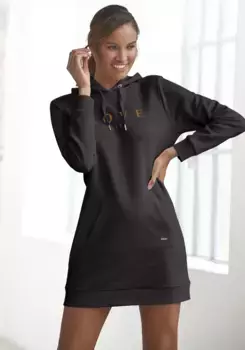 Толстовое платье Buffalo с карманом-кенгуру, одежда для дома, черный