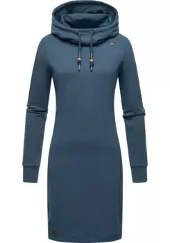 Толстовое платье в стиле Ragwear "Sabreen", хлопковое платье с длинными рукавами и капюшоном, цвет Petrol