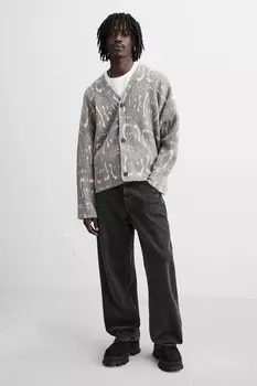 Толстые кожаные туфли ZARA, черный