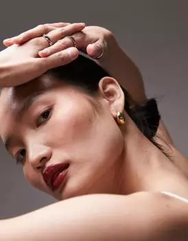 Толстые серьги-гвоздики Topshop Emerson с покрытием из 14-каратного золота