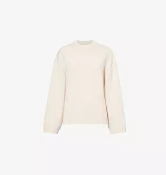 Толстый кашемировый джемпер с круглым вырезом Soft Goat, белый