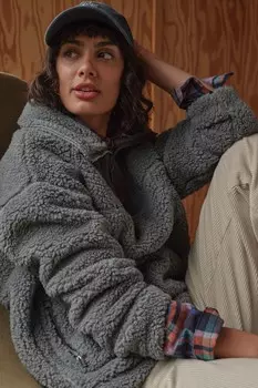 Толстый воротничок с флисом Fat Face, синий