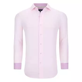 Tom Baine Slim Fit Performance Мужская рубашка с длинным рукавом, розовый