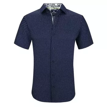 Tom Baine Slim Fit с короткими рукавами, эластичная пуговица на пуговицах, темно-синий