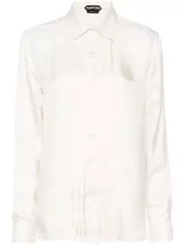 TOM FORD атласная рубашка, нейтральный цвет