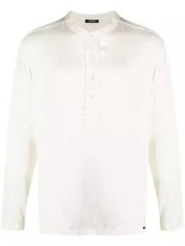 TOM FORD атласная рубашка с планкой на пуговицах, нейтральный цвет