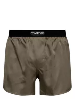 TOM FORD атласные боксеры, зеленый