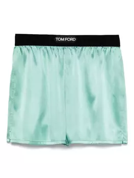 TOM FORD атласные шорты-боксеры, зеленый
